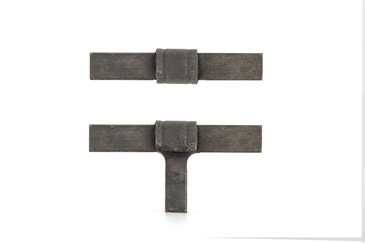 Richelieu BP440475909: 3" Forged Iron T-Bar Cabinet Knob - Matte Black