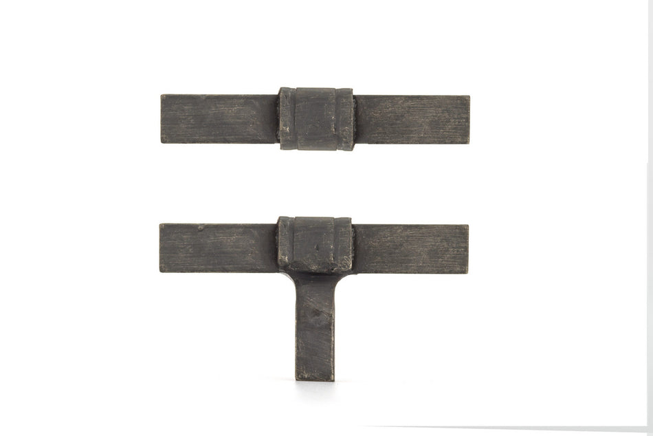 Richelieu BP440475909: 3" Forged Iron T-Bar Cabinet Knob - Matte Black