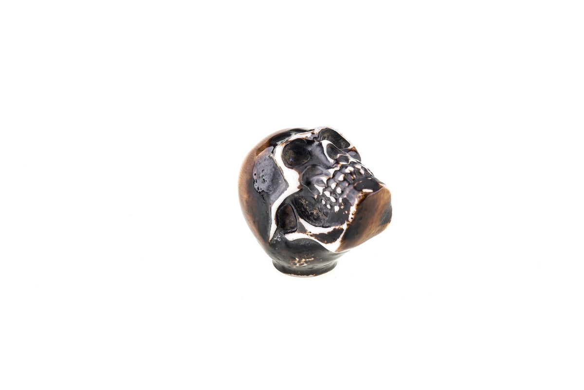 Richelieu BP4457424090: 42mm Eclectic Skull Cabinet Knob - Almond/Black