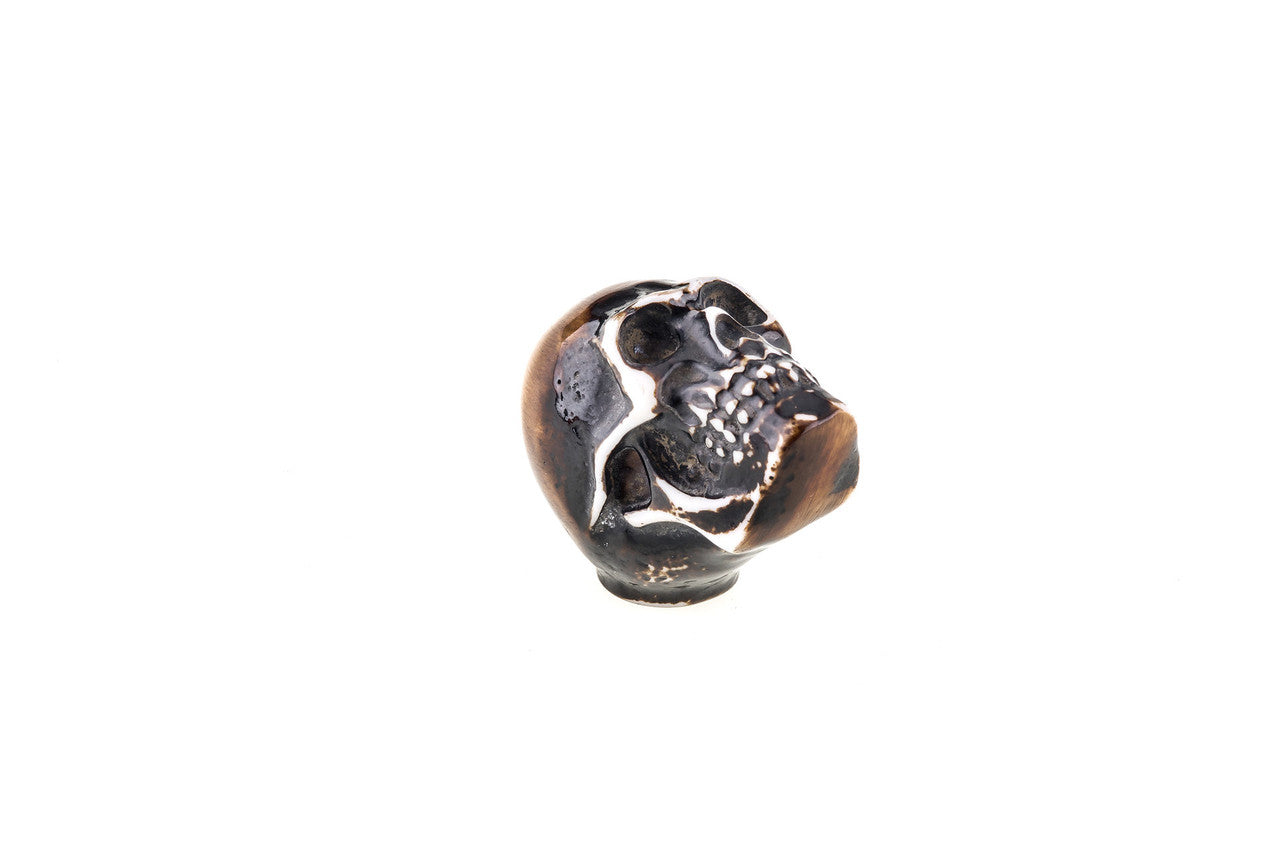 Richelieu BP4457424090: 42mm Eclectic Skull Cabinet Knob - Almond/Black