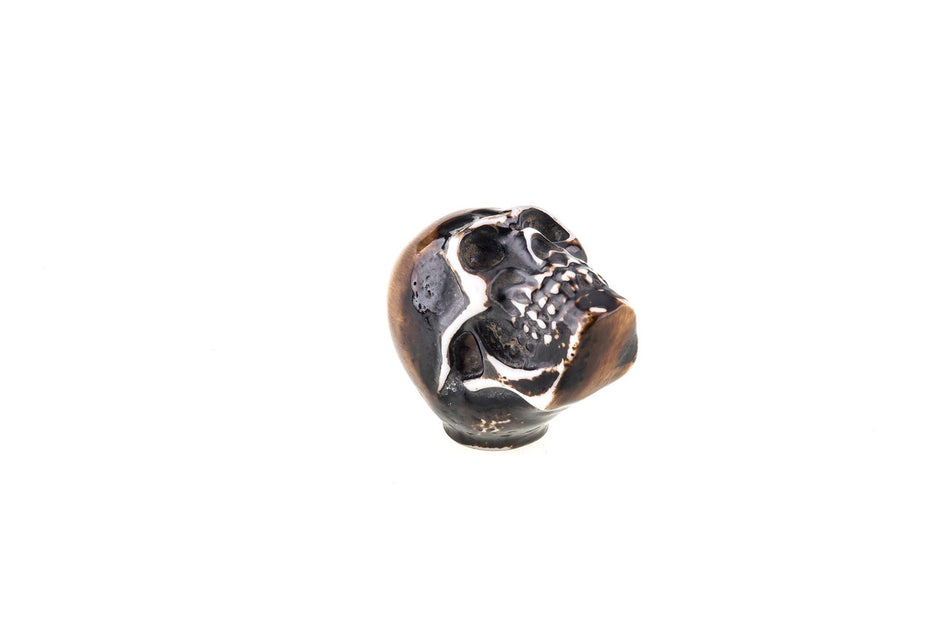 Richelieu BP4457424090: 42mm Eclectic Skull Cabinet Knob - Almond/Black