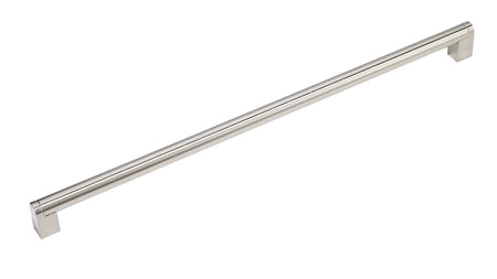 Richelieu BP446600195: 600mm cc Contemporary Round Bar Cabinet Pull - Brushed Nickel