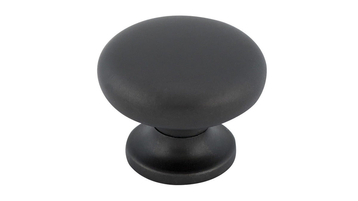 Richelieu BP486900: 1-3/8" Contemporary Cabinet Knob - Matte Black