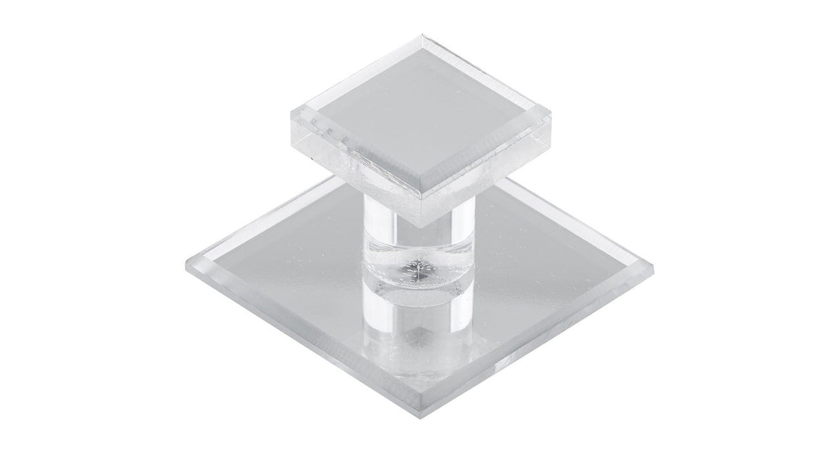 Richelieu BP50011: 1-3/4" Mornac Cabinet Knob (adhesive mount) - Clear Acrylic/Mirror Effect