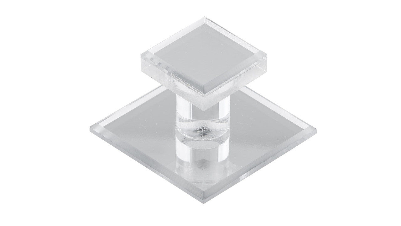Richelieu BP50011: 1-3/4" Mornac Cabinet Knob (adhesive mount) - Clear Acrylic/Mirror Effect