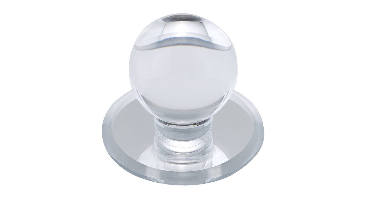 Richelieu BP50311: 48mm Mornac Cabinet Knob (adhesive mount) - Clear Acrylic/Mirror Effect