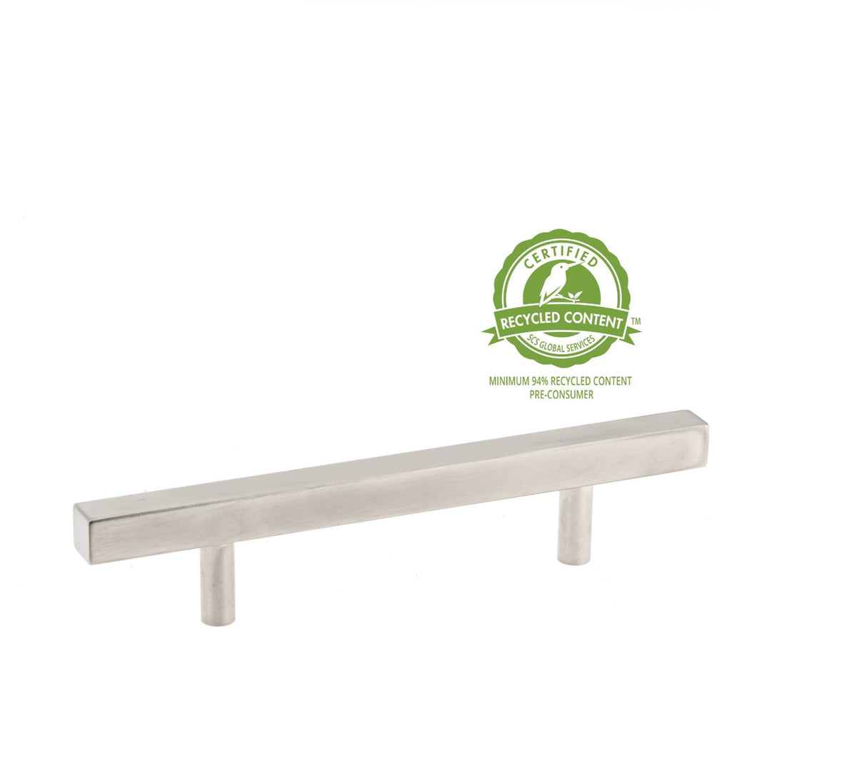 Richelieu BP5075535195: 88.9mm cc Inspiration Square Bar Cabinet Pull - Brushed Nickel