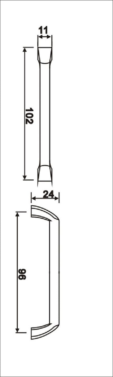 Richelieu BP5232896195: 96mm cc Perce Cabinet Pull - Brushed Nickel