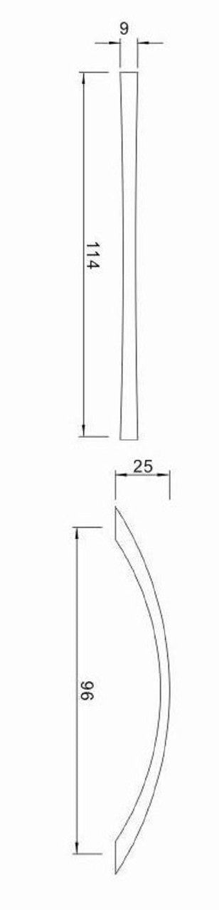 Richelieu BP5235796140: 96mm cc Saguenay Cabinet Pull - Polished Chrome