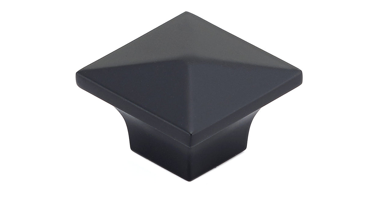Richelieu BP53082900: 1-1/4" McKenzie Square Cabinet Knob - Matte Black