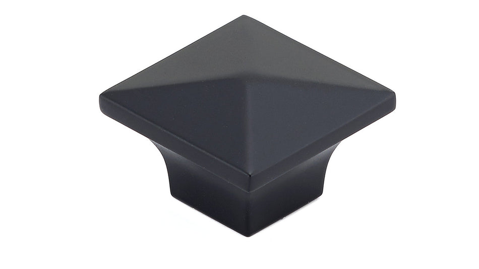 Richelieu BP53082900: 1-1/4" McKenzie Square Cabinet Knob - Matte Black