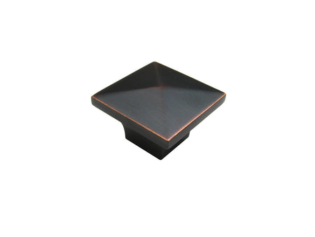 Richelieu BP53082BORB: 1-1/4" McKenzie Square Cabinet Knob - Brushed Oil Rubbed Bronze
