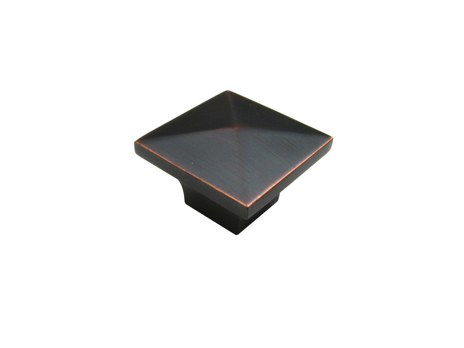 Richelieu BP53082BORB: 1-1/4" McKenzie Square Cabinet Knob - Brushed Oil Rubbed Bronze