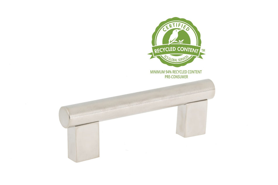 Richelieu BP535553195: 76.2mm cc Inspiration Round Bar Cabinet Pull - Brushed Nickel
