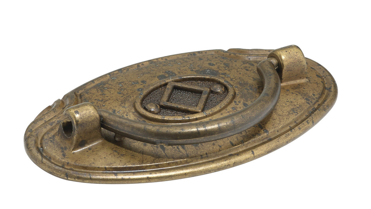 Richelieu BP53764138: 64mm cc Art Deco Drop Bail Cabinet Pull - Spotted Bronze