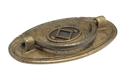 Richelieu BP53764138: 64mm cc Art Deco Drop Bail Cabinet Pull - Spotted Bronze