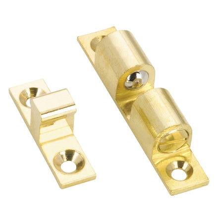 Richelieu BP55334130: 2-5/16" Heavy Duty Double Ball Roller Latch - Polished Brass