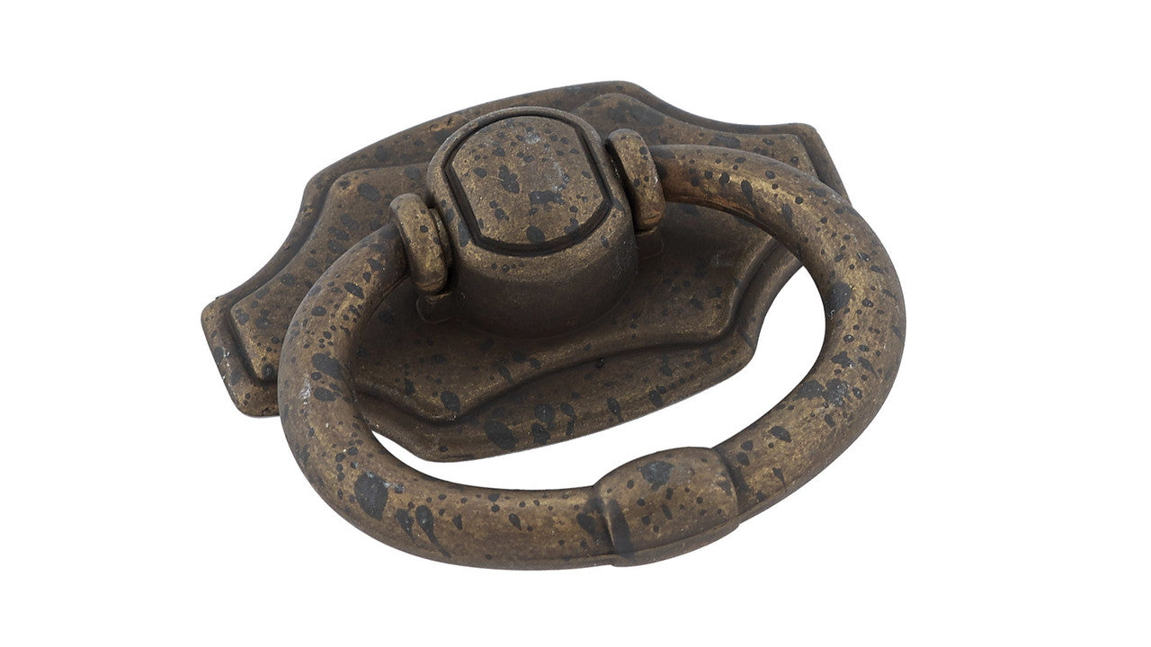 Richelieu BP55542138: 1-5/8" cc Art Deco Ring Cabinet Pull - Spotted Brass