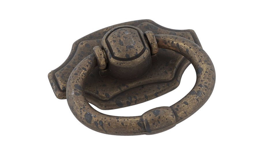 Richelieu BP55542138: 1-5/8" cc Art Deco Ring Cabinet Pull - Spotted Brass