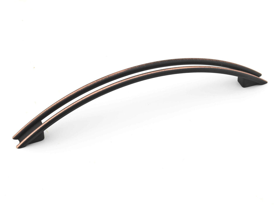 Richelieu BP56206128BORB: 128mm cc Valcourt Cabinet Pull - Brushed Oil Rubbed Bronze
