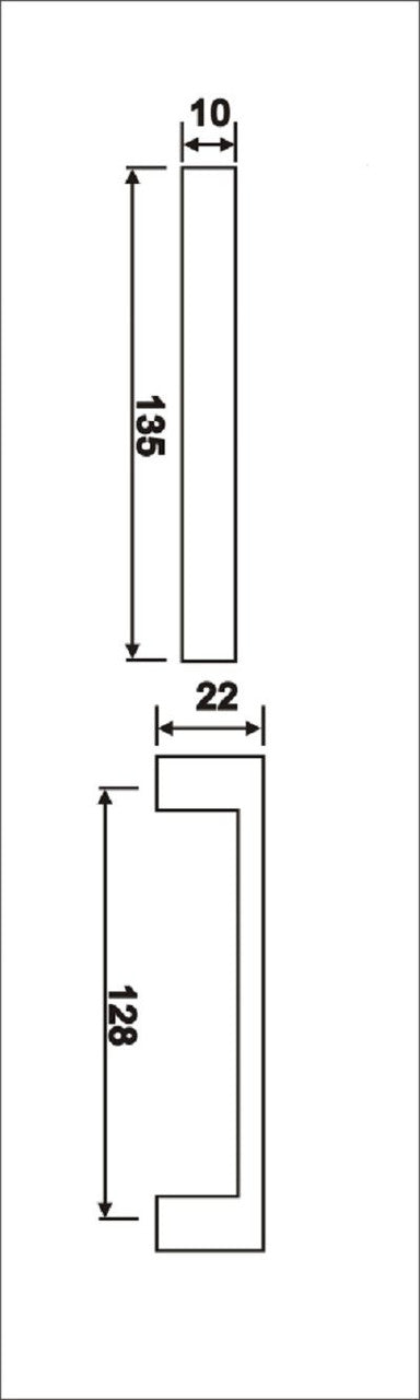Richelieu BP56325128140: 128mm cc Megantic Cabinet Pull - Polished Chrome