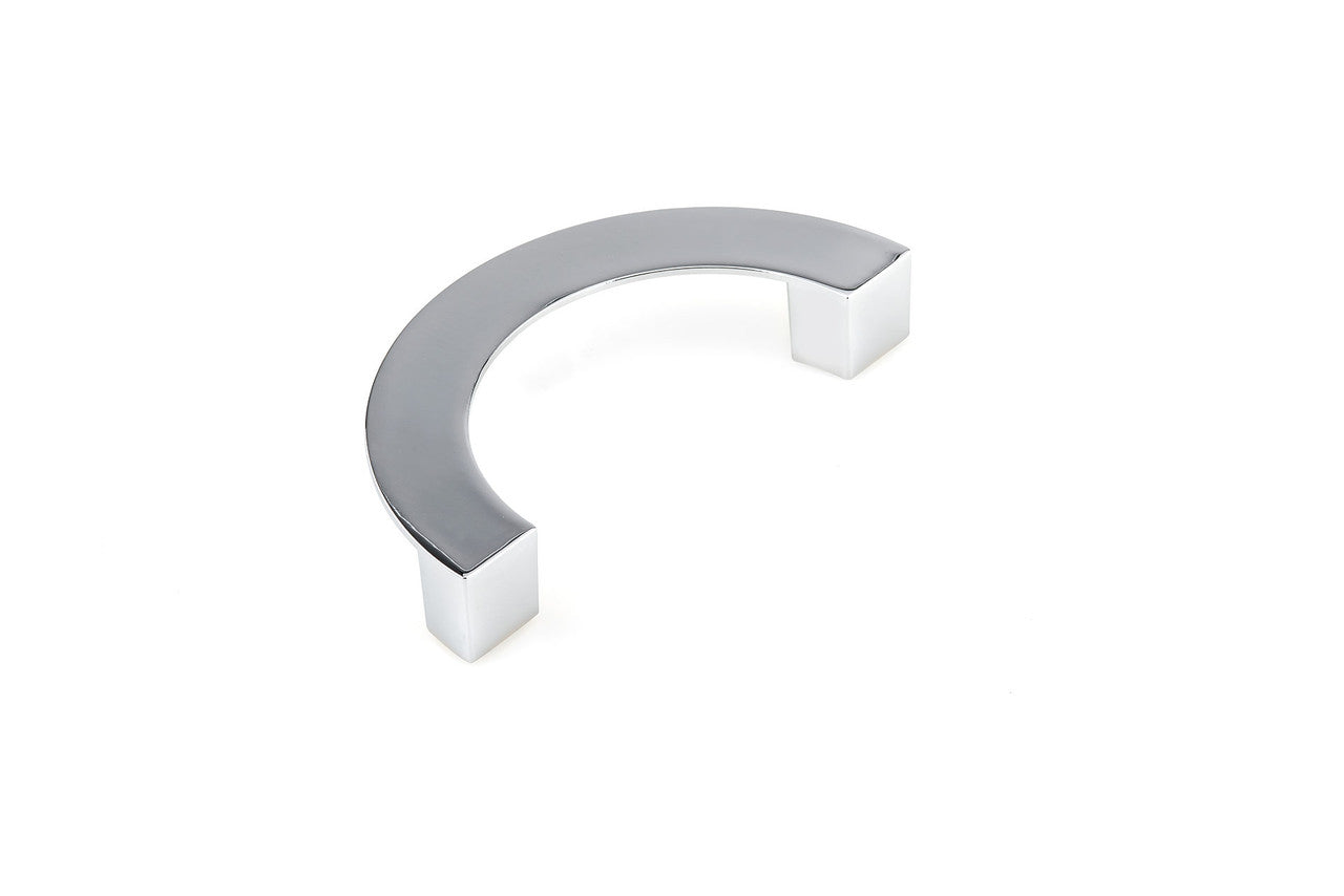 Richelieu BP636796140: 96mm cc Roma Half-Ring Cabinet Pull - Polished Chrome