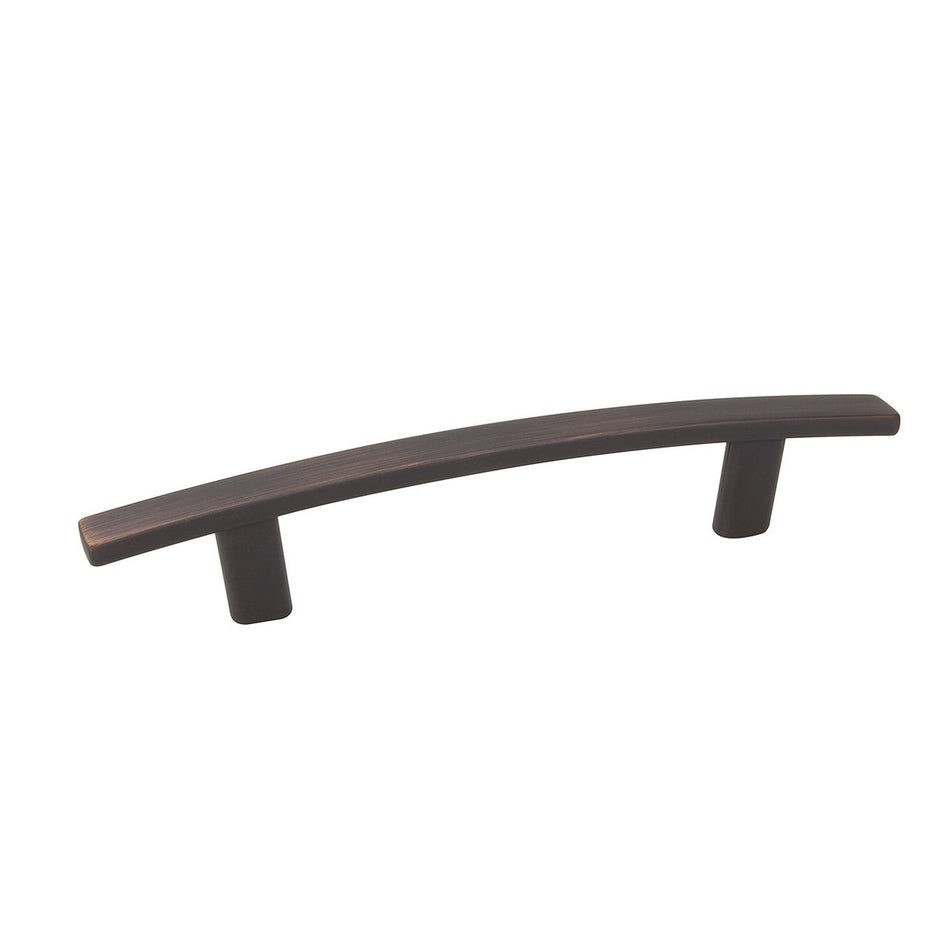 Richelieu BP65096BORB: 96mm cc Padova Curved Bar Cabinet Pull - Brushed Oil Rubbed Bronze