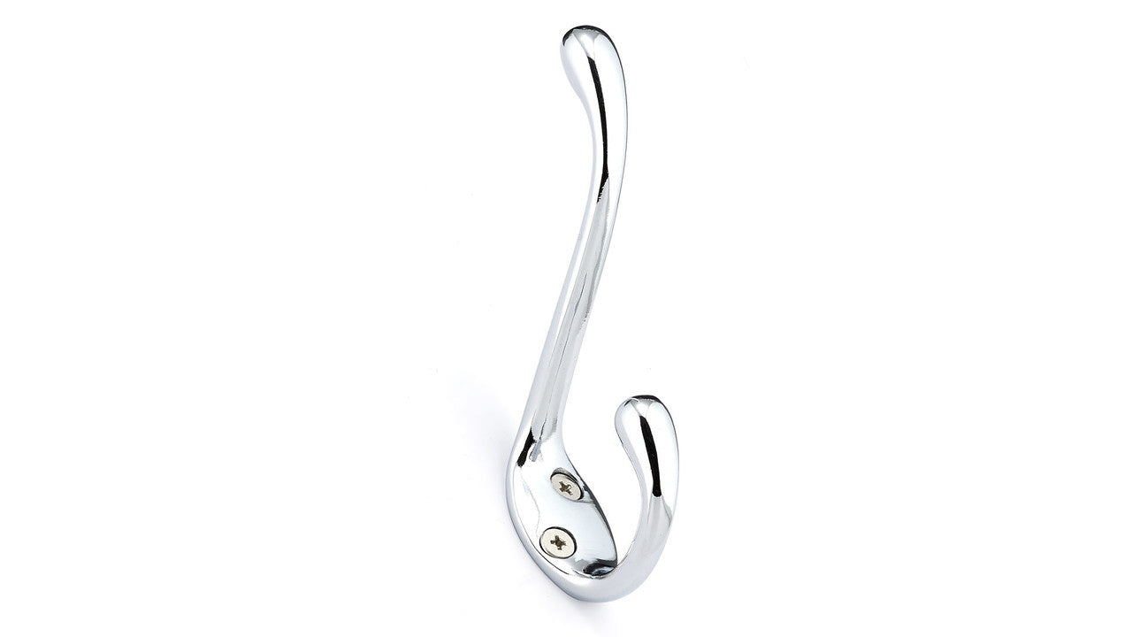 Richelieu BP6513140: 4-3/4" Utility Double Coat Hook - Polished Chrome
