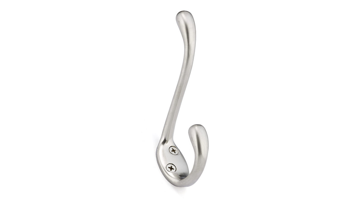 Richelieu BP6513184: 4-3/4" Utility Double Coat Hook - Matte Nickel