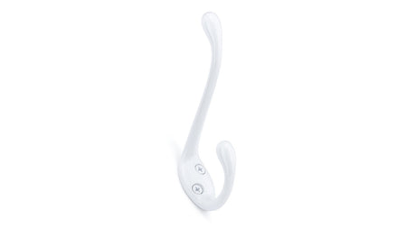 Richelieu BP651330: 4-3/4" Utility Double Coat Hook - White