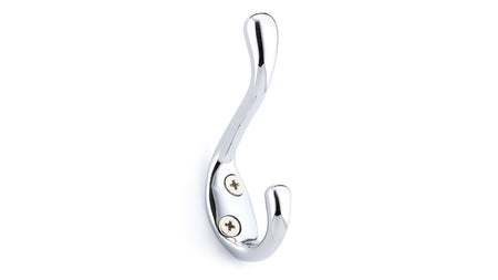 Richelieu BP6514140: 3-1/2" Utility Double Coat Hook - Polished Chrome