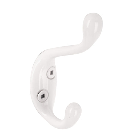Richelieu BP651430: 3-1/2" Utility Double Coat Hook - White