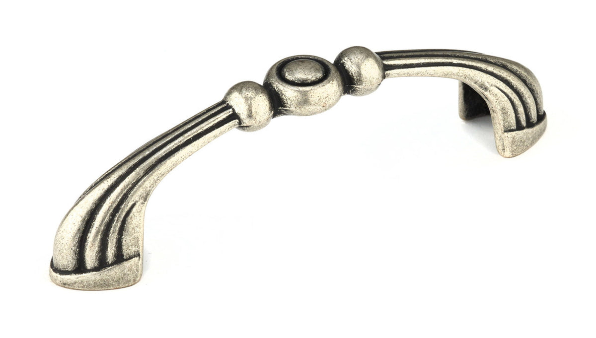 Richelieu BP67296139: 96mm cc Art Deco Cabinet Pull - Old Silver