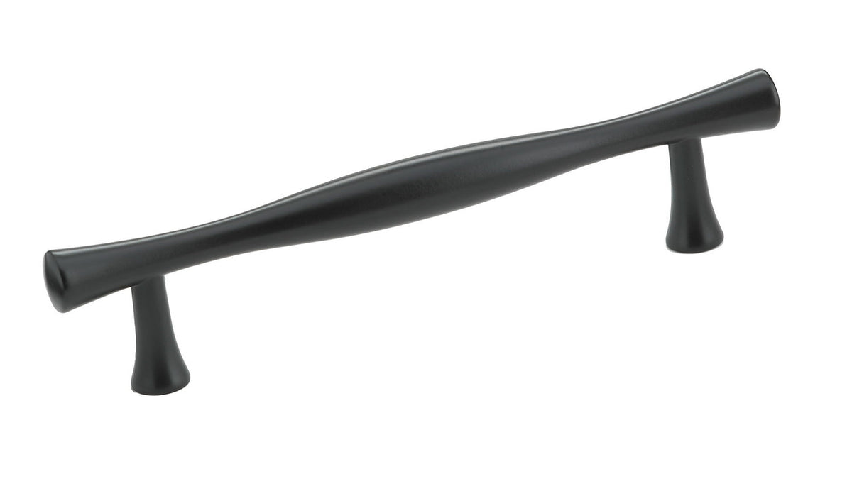 Richelieu BP7061900: 96mm cc Mahogany Cabinet Pull - Matte Black