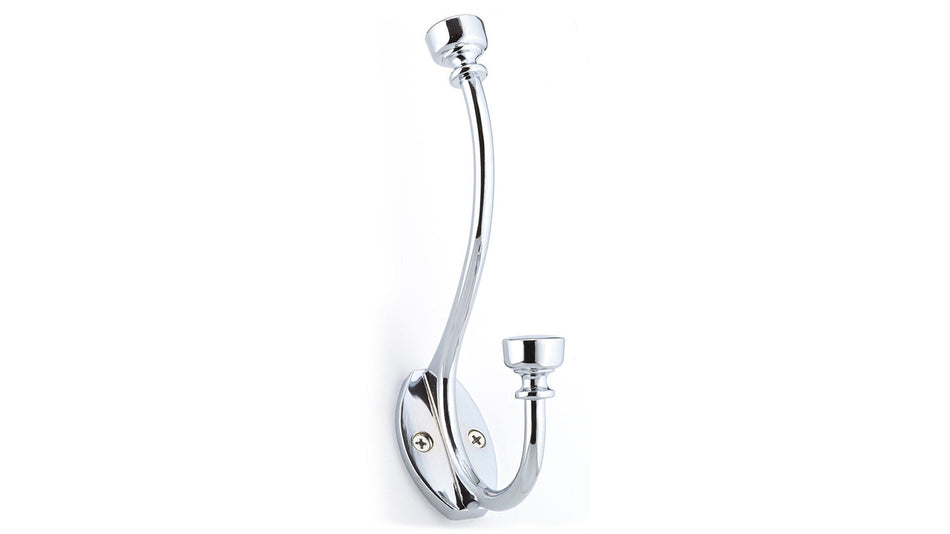Richelieu BP71243140: 7" Classic Double Coat Hook - Polished Chrome