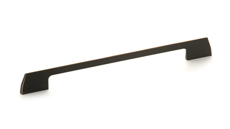 Richelieu BP7125256BORB: 256mm cc Clason Bar Cabinet Pull - Brushed Oil Rubbed Bronze