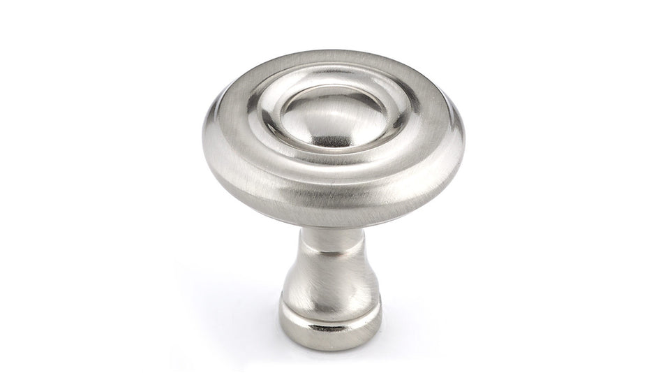Richelieu BP74032195: 1-1/4" Boucherville Cabinet Knob - Brushed Nickel