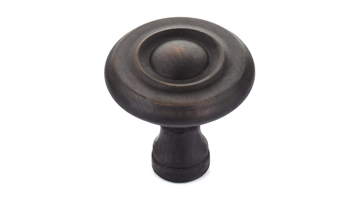 Richelieu BP74032BORB: 1-1/4" Boucherville Cabinet Knob - Brushed Oil Rubbed Bronze