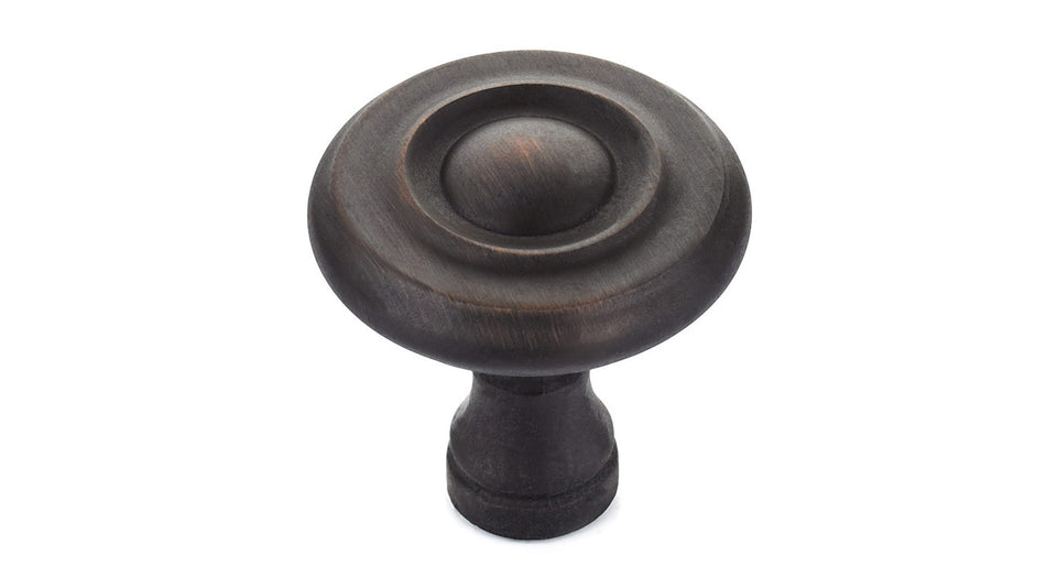 Richelieu BP74032BORB: 1-1/4" Boucherville Cabinet Knob - Brushed Oil Rubbed Bronze