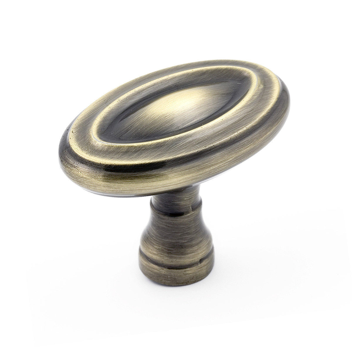 Richelieu BP74043AE: 43mm Boucherville Cabinet Knob - Antique English