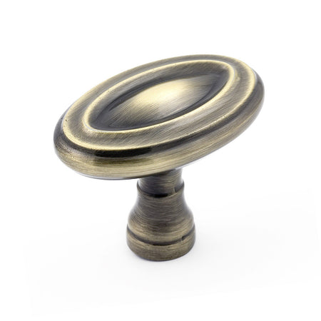 Richelieu BP74043AE: 43mm Boucherville Cabinet Knob - Antique English
