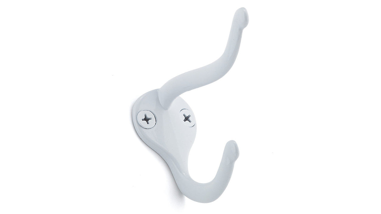 Richelieu BP7440130: 2" Utility Double Coat Hook (4-pack) - White