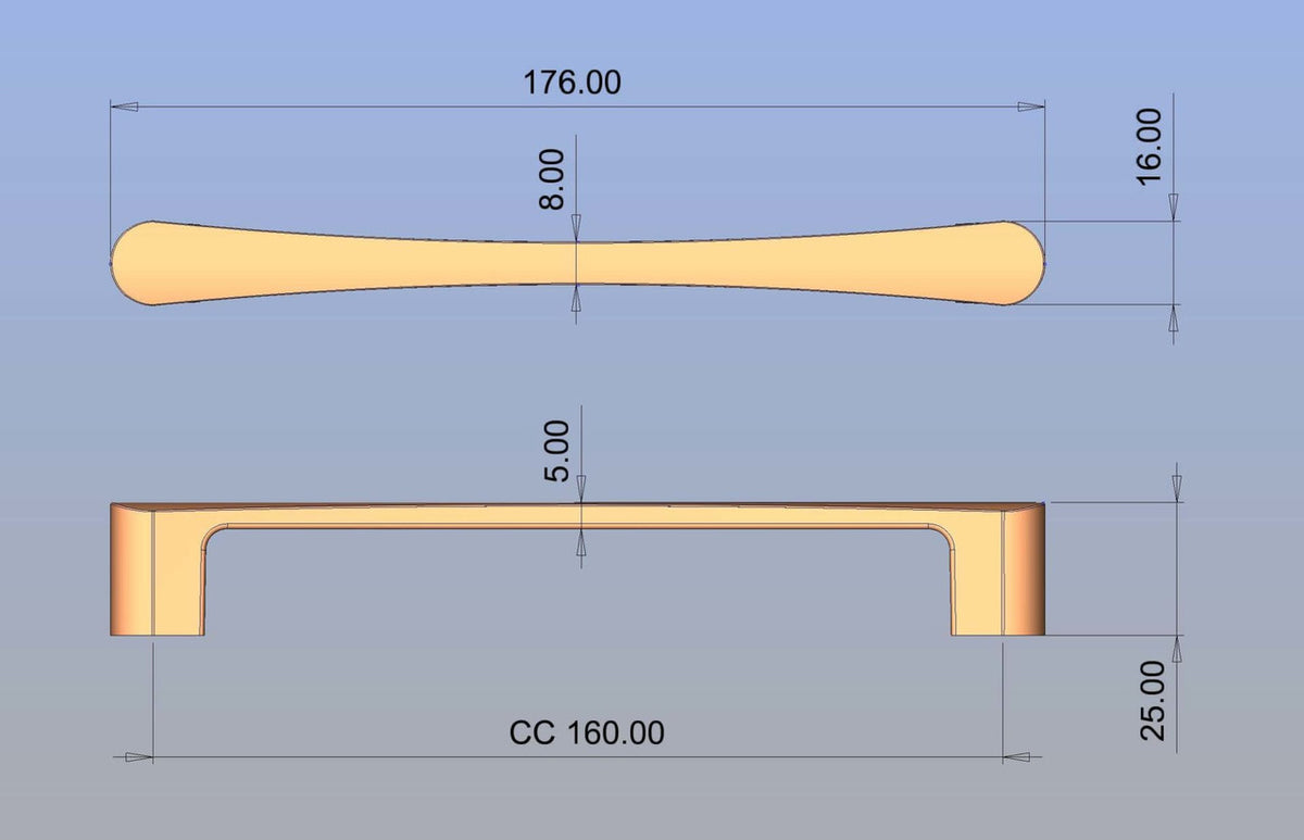 Richelieu BP7470160195: 160mm cc Kent Cabinet Pull - Brushed Nickel