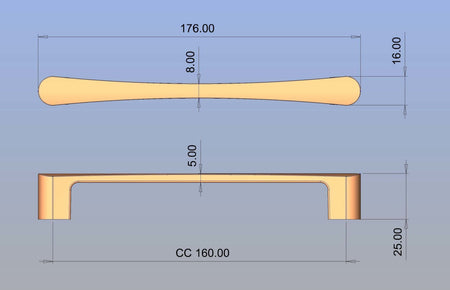 Richelieu BP7470160195: 160mm cc Kent Cabinet Pull - Brushed Nickel