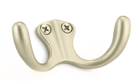Richelieu BP76903184: 1-3/8" Utility Double Wardrobe Hook - Matte Nickel