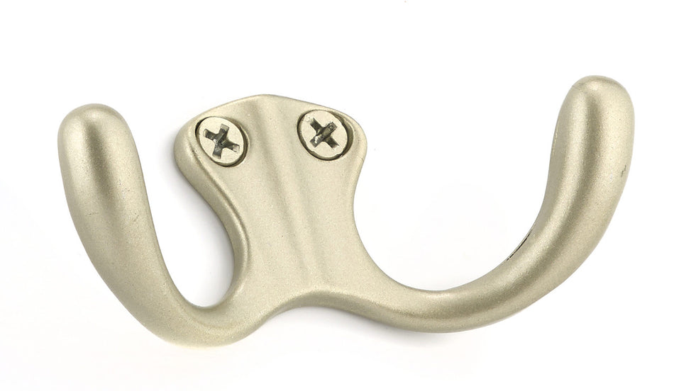 Richelieu BP76903184: 1-3/8" Utility Double Wardrobe Hook - Matte Nickel