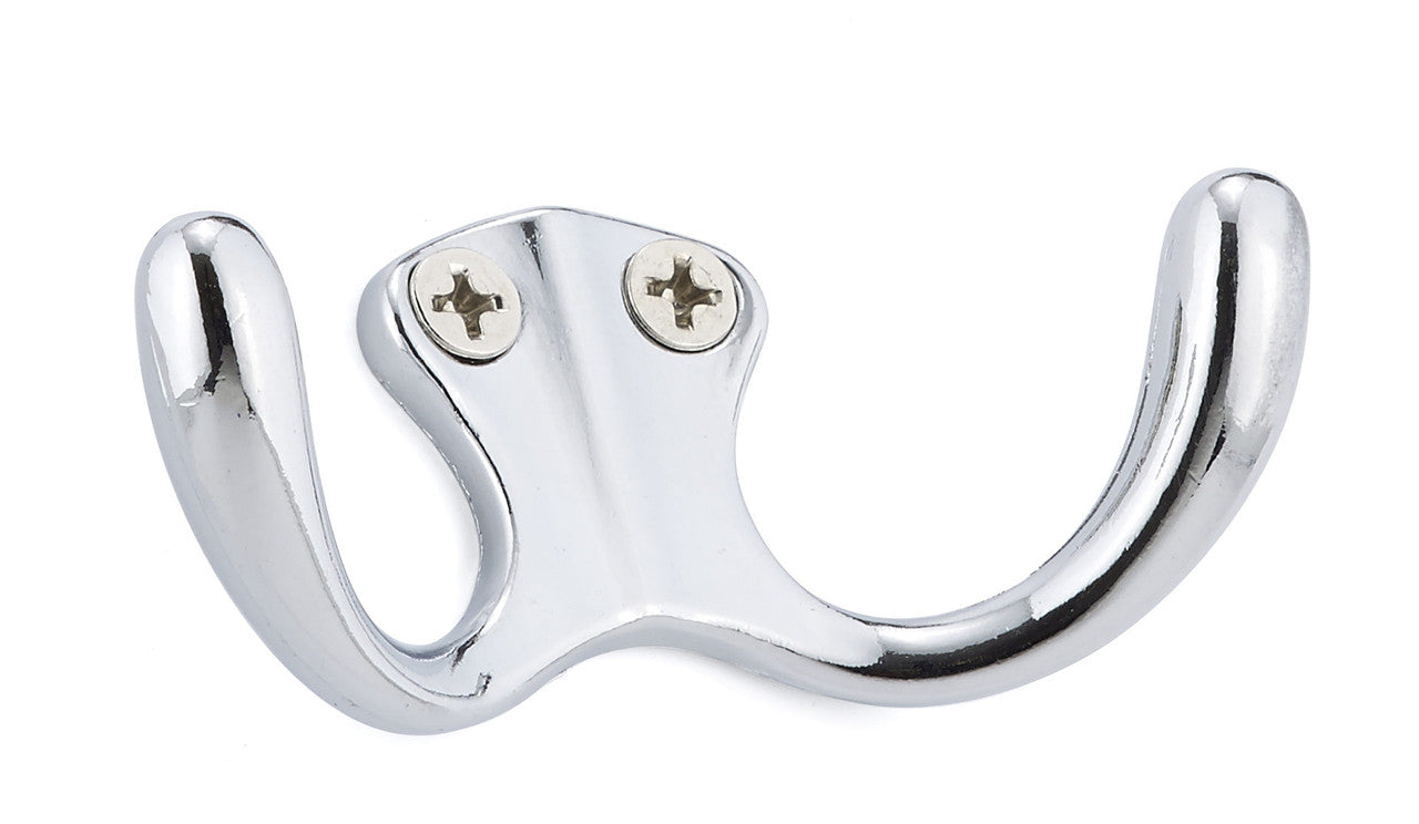 Richelieu BP76943140: 1-3/8" Utility Double Wardrobe Hook - Polished Chrome