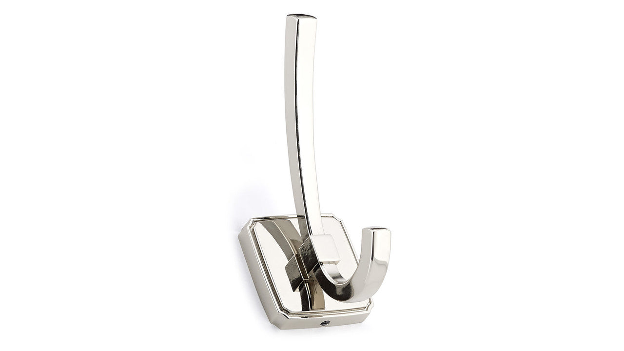Richelieu BP7701180: 4-7/8" Transitional Double Coat Hook - Polished Nickel