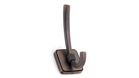 Richelieu BP7701BORB: 4-7/8" Transitional Double Coat Hook w/Ball Tips - Brushed Oil Rubbed Bronze