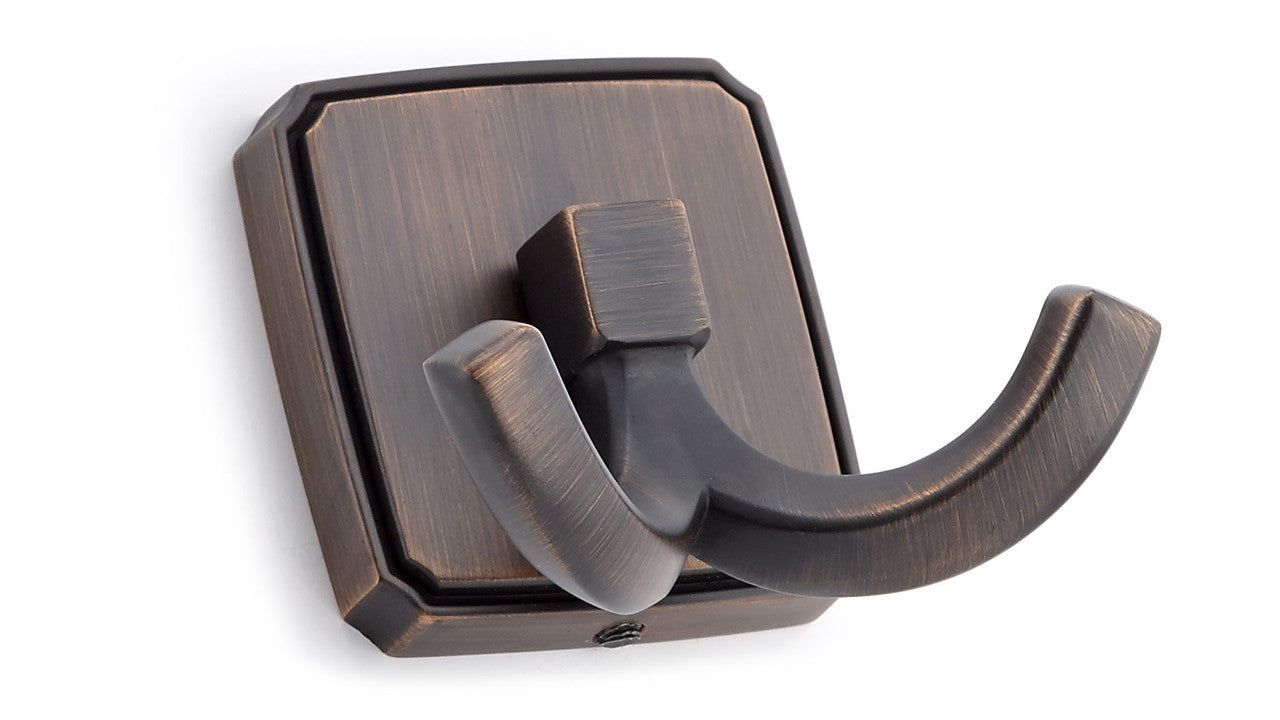 Richelieu BP7702BORB: 2-1/8" Transitional Double Horizontal Coat Hook - Brushed Oil Rubbed Bronze